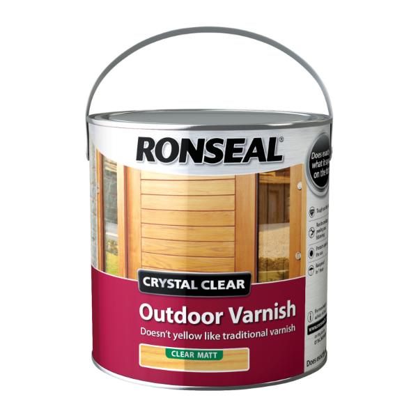 Ronseal Crystal Clear Outdoor Varnish Matt 2.5Lt
