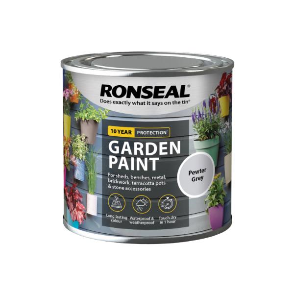 Ronseal Garden Paint Pewter Grey 250Ml