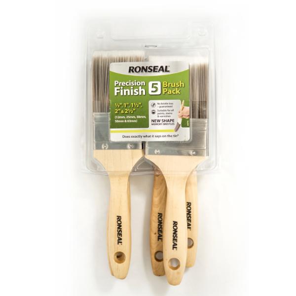 Ronseal Precision Finish Brush 5 Pack