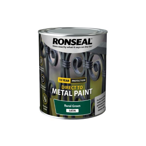 Ronseal Direct To Metal Rural Green Satin 750Ml