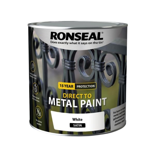 Ronseal Direct To Metal White Satin 2.5L