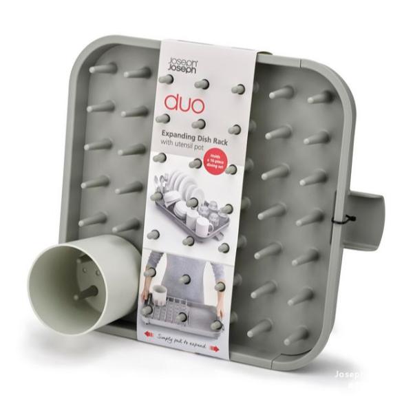 JJ DUO Expandable Dish Rack - Grey
