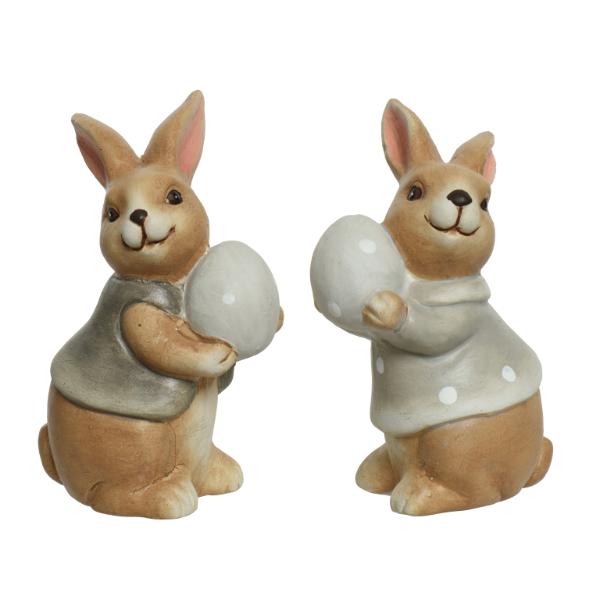 Bunny With Egg Terracotta 10cm