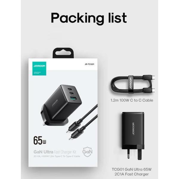 Joyroom 65W 2C1A Smart Fast Charger