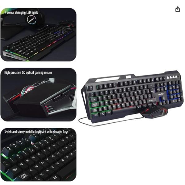 Metallic Keyboard And Mouse - Uk Layout