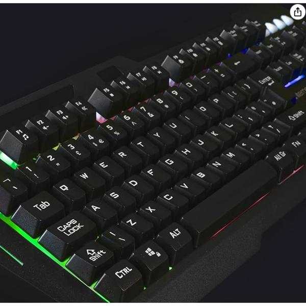 Metallic Keyboard And Mouse - Uk Layout