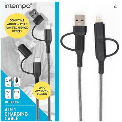 Intempo 4 In 1 Pd Charging Cable In Cdu