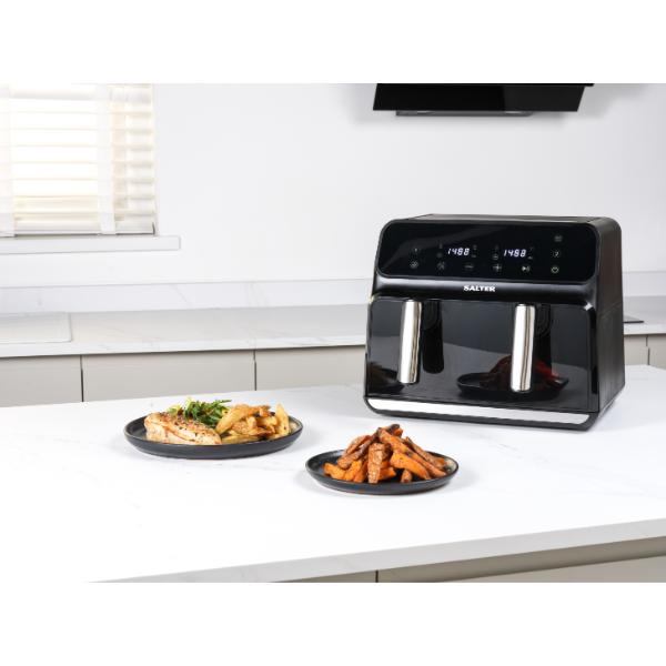 Salter 8L Dual Air Fryer W/ Removable Divider