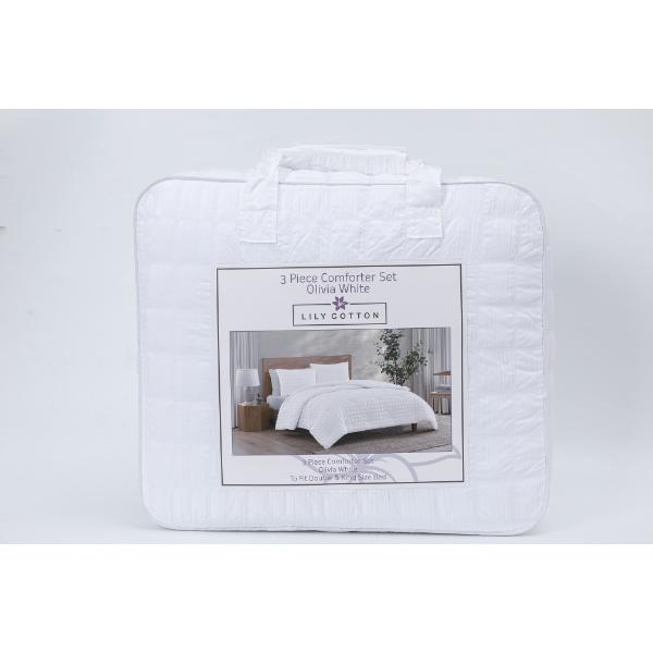 Olivia White 3PC Comforter