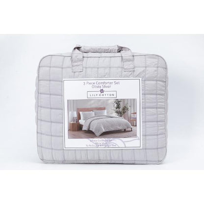 Olivia Grey 3PC Comforter