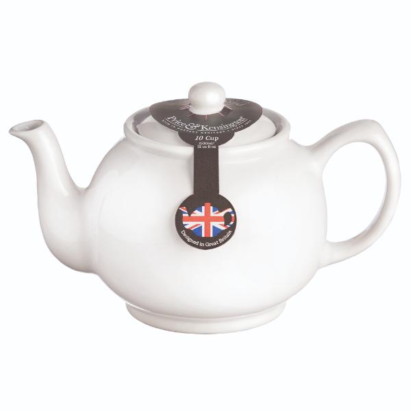 P&K White 10Cup Teapot