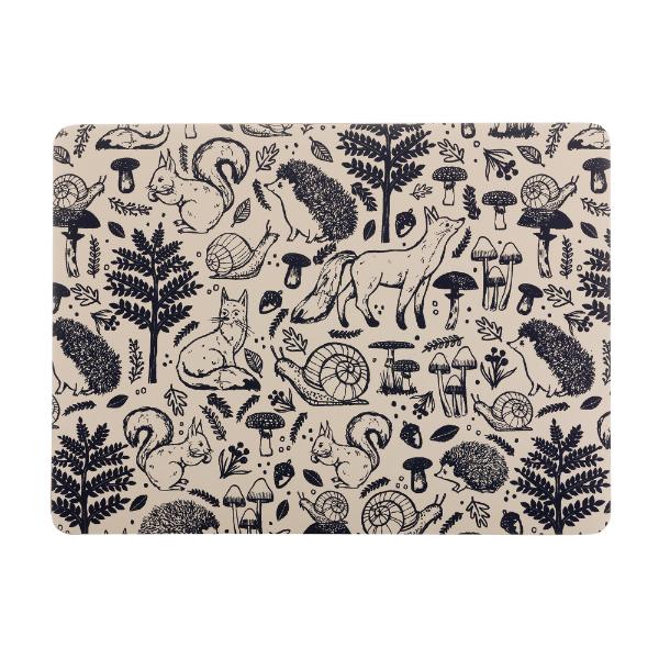 P&K Woodland Placemat And Coaster 8 Piece Set