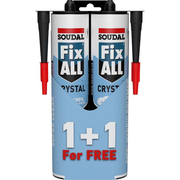 Soudal Fix ALL® Crystal Duo Pack 290ml Clear Buy 1 Get 1 Free