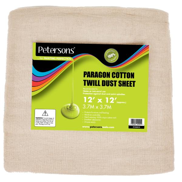 Petersons Paragon Cotton Twill Dust Sheet 12ft x 12ft