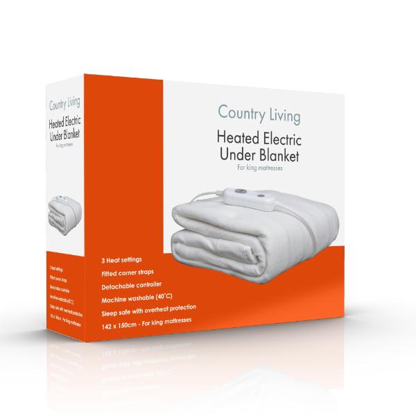Country Living King Size Electric Heated Blanket - 142×150cm