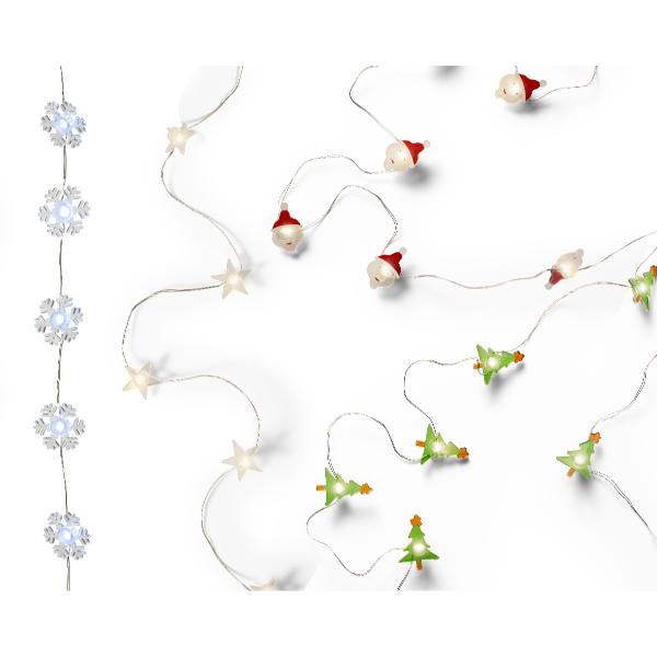 Christmas Micro LED Deco String Lights Battery Operated Indoor