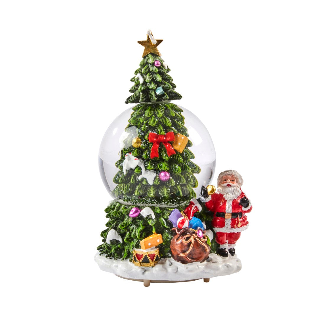 Three Kings 10cm Musical Tree Spin Snow Spheres 21cm
