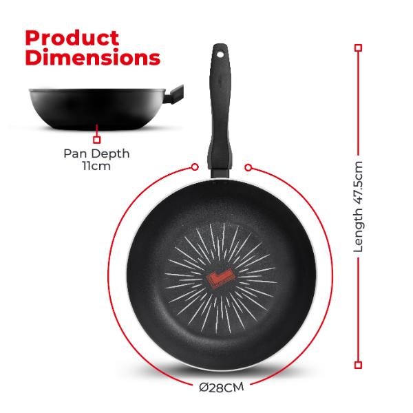 Tower Smart Start Wok 28cm