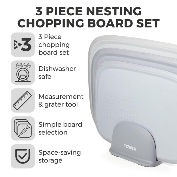 Tower Nesting Chopping Board Set of 3