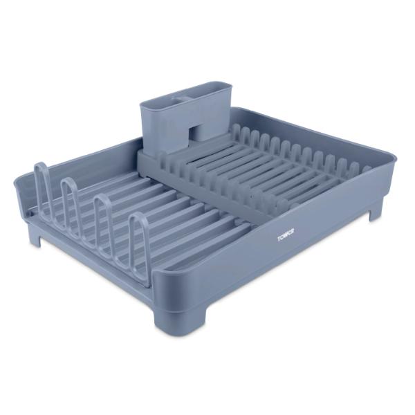 Tower Plastic Dish Rack with Cutlery