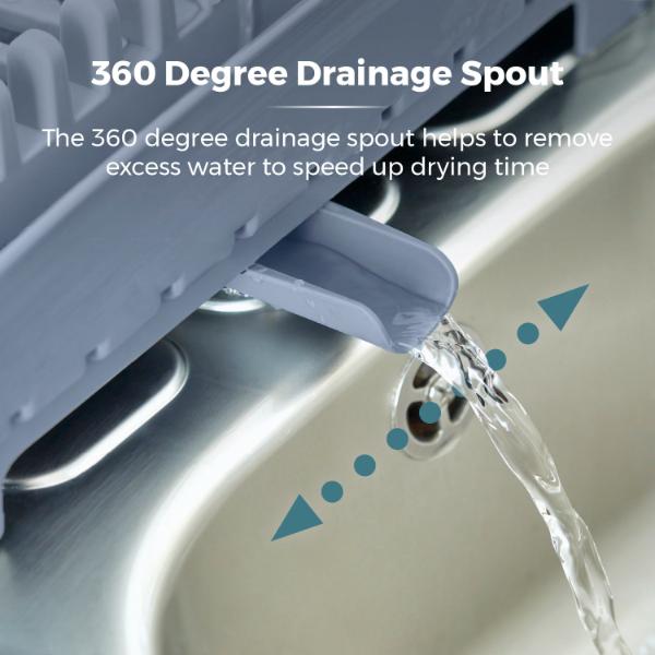 Tower Plastic Dish Rack with Cutlery