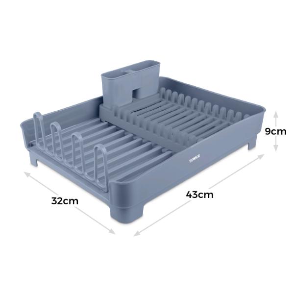 Tower Plastic Dish Rack with Cutlery