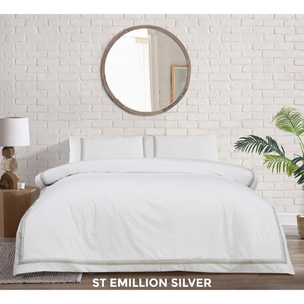 St Emillion Silver Duvet Cover King Size