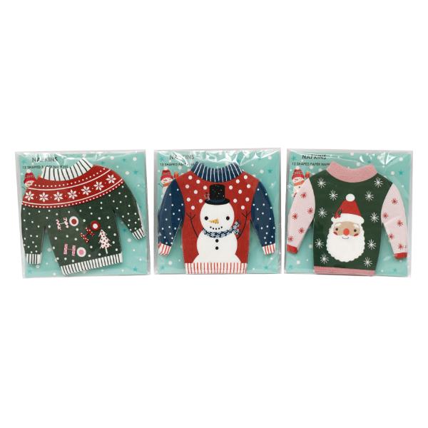 Xmas Jumper Napkins (Pack of 12)