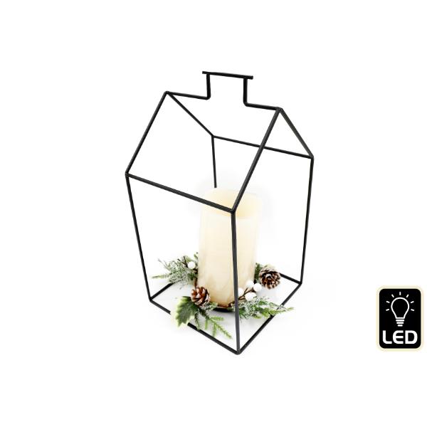 House Frame Candle LED 20 x 38cm