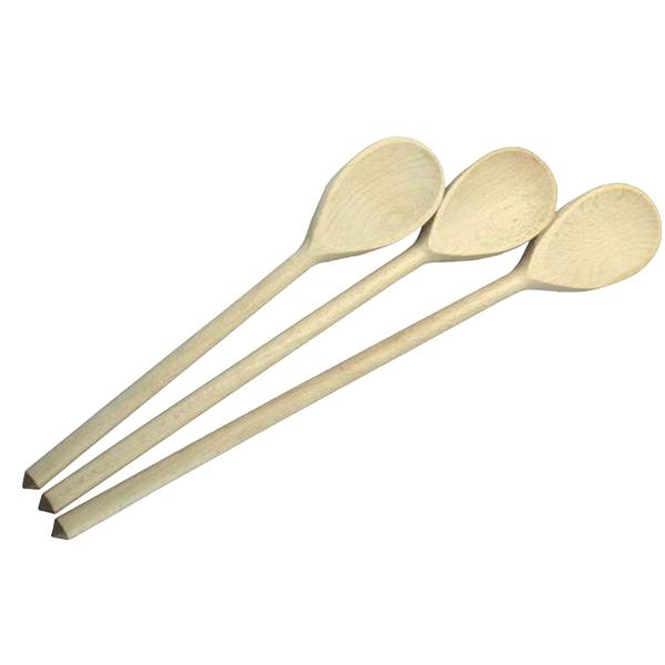 Set 3 Wooden Spoons 10/12/14"