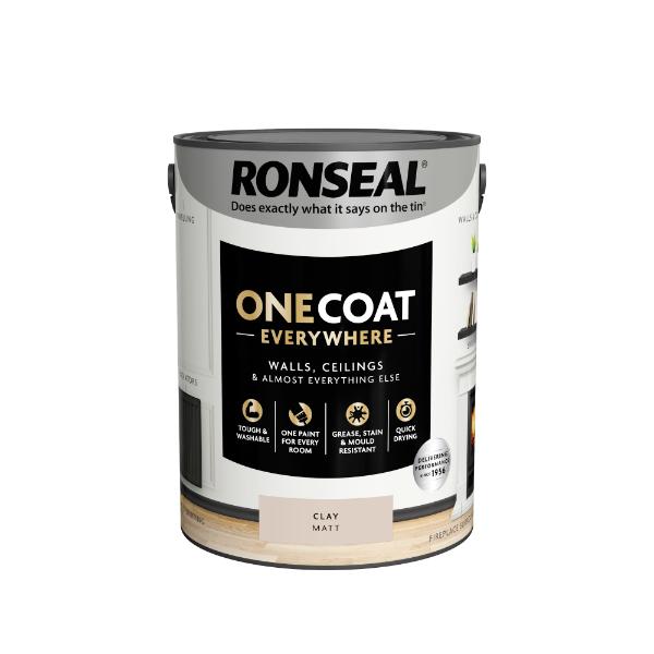 Ronseal One Coat Everywhere Paint Clay Matt 5L