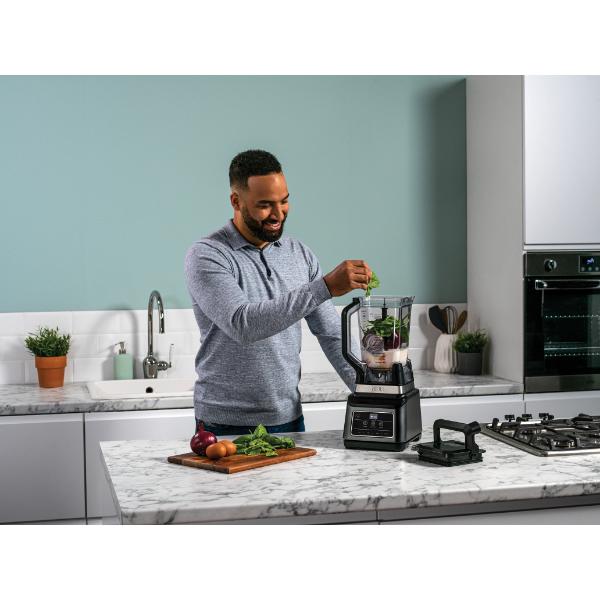 Ninja BN750UK 2.1L 2-In-1 Multi-Serve Blender with Auto-iQ Black and Silver