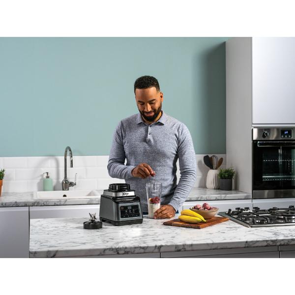 Ninja BN750UK 2.1L 2-In-1 Multi-Serve Blender with Auto-iQ Black and Silver