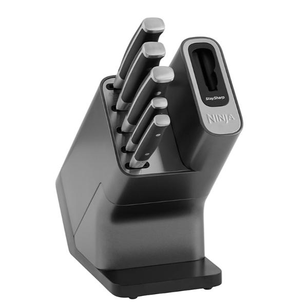 Ninja K32005UK Foodi StaySharp Knife Block with Integrated Sharpener