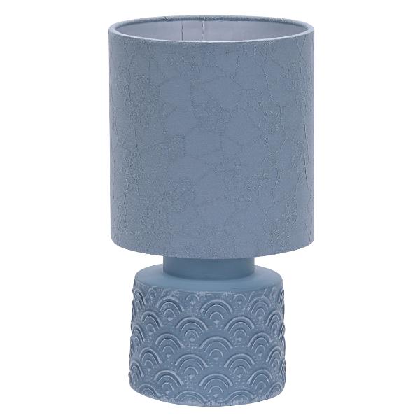 Blue Ceramic Table Lamp with Shade