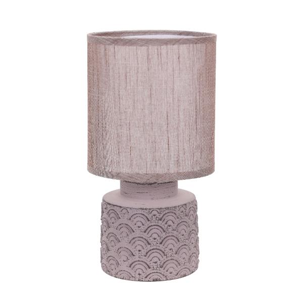 Tan Ceramic Table Lamp with Shade