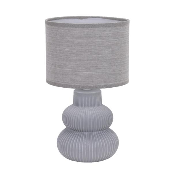 Grey Ceramic Table Lamp with Shade
