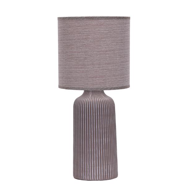 Brown Ceramic Table Lamp with Shade