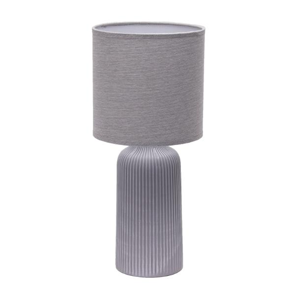 Grey Ceramic Table Lamp with Shade