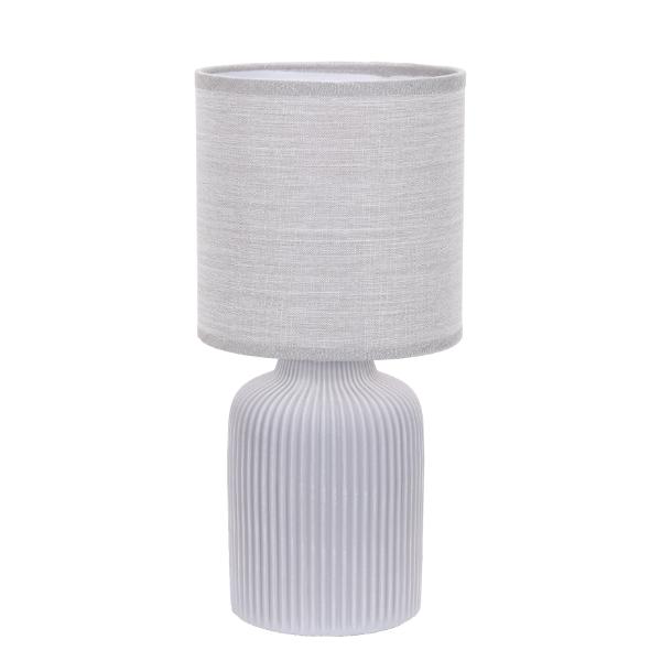 Grey Ceramic Table Lamp with Shade