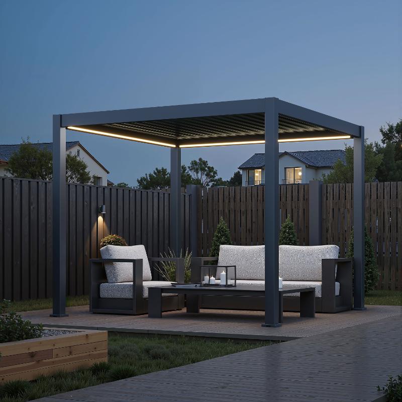 Neo Aluminium & Steel Freestanding Pergola 300cm X 300cm