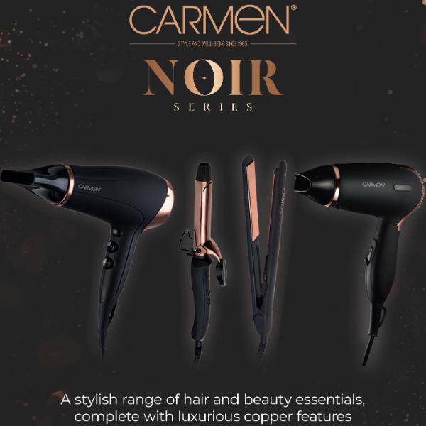 Carmen Noir II 1800W DC Pro Hair Dryer Black