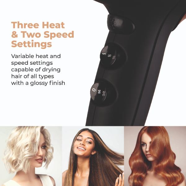 Carmen Noir II 2200W Hair Dryer Black