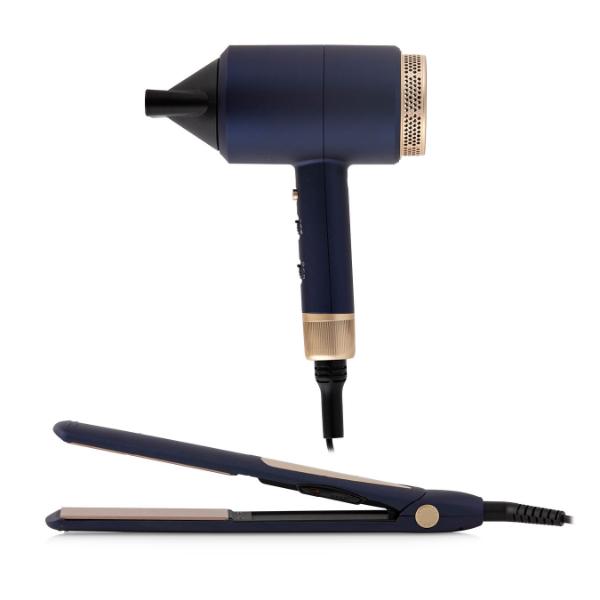 Carmen Gift 1800W Hair Dryer & Straightener Blue & Champagne