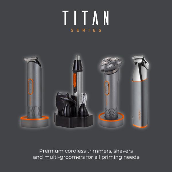 Carmen Titan 4 in 1 Multi-Groomer Set Grey & Orange