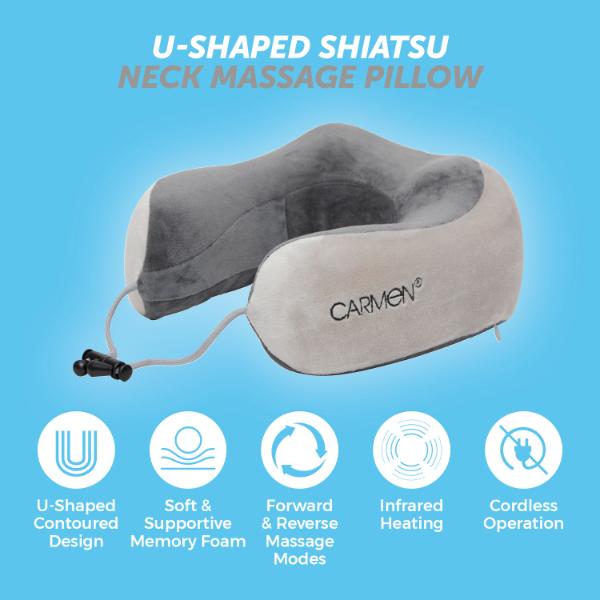 Carmen Massage Neck Massage Pillow Grey