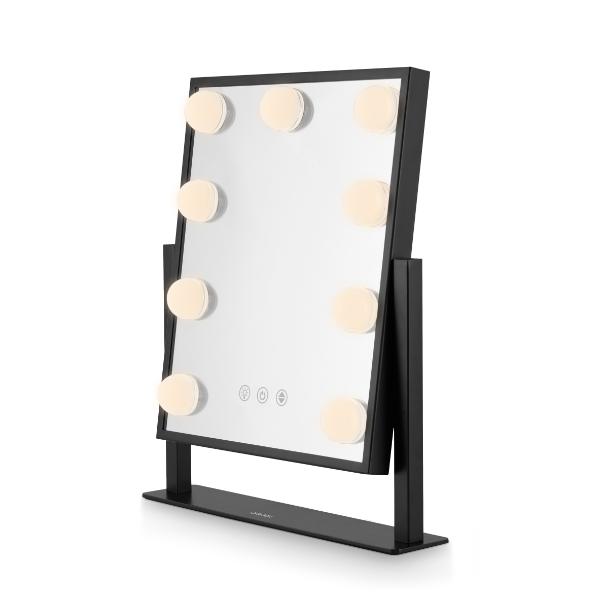 Carmen Hollywood 9 Bulb Mirror Metal Black