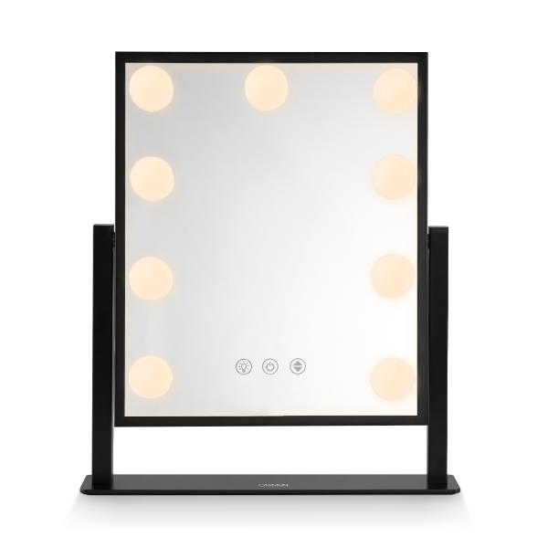 Carmen Hollywood 9 Bulb Mirror Metal Black