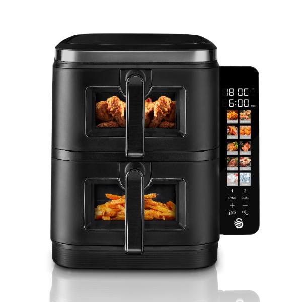 Swan 11L Duo Layer Air Fryer Black