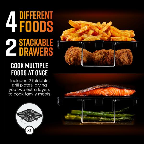 Swan 11L Duo Layer Air Fryer Black